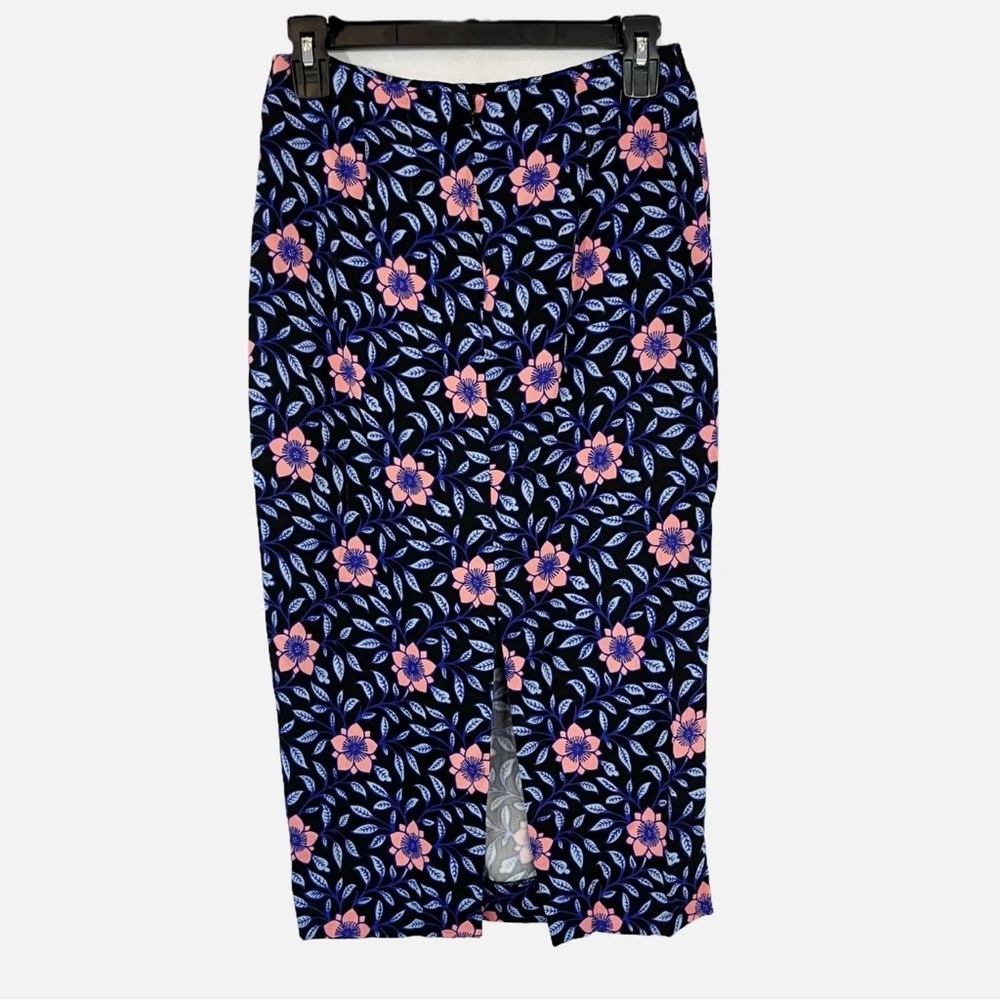 Diane Von Furstenberg Tailored Midi Skirt in Daisy Chain Black - Size 12